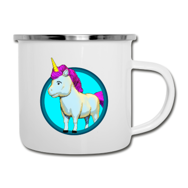 Einhörner Emaille Tasse - einhorn