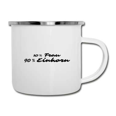 Einhörner Emaille Tasse - Einhorn