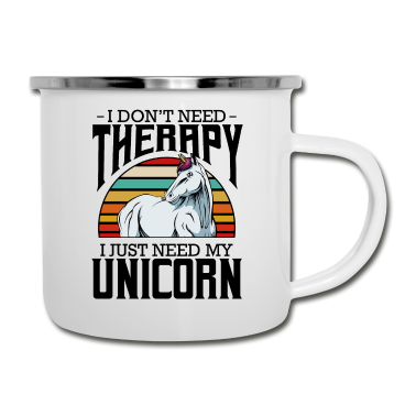 Einhörner Emaille Tasse - Einhorn