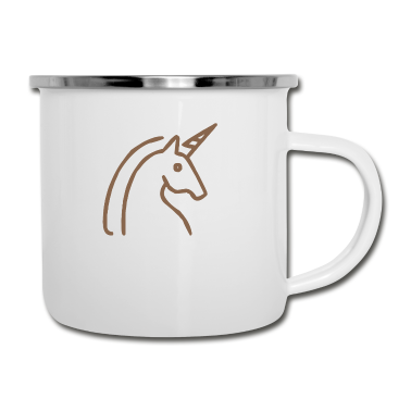 Einhörner Emaille Tasse - Einhorn