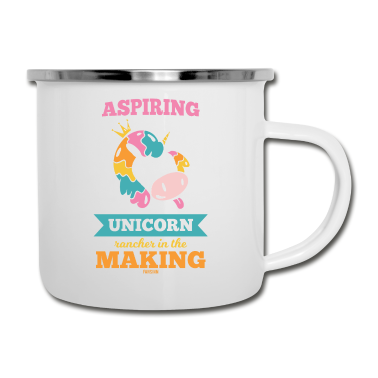 Einhörner Emaille Tasse - Einhorn