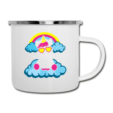 Einhörner Emaille Tasse - Einhorn