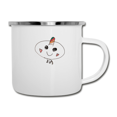 Einhörner Emaille Tasse - Einhorn