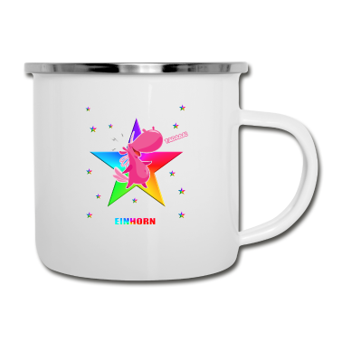 Einhörner Emaille Tasse - Einhorn