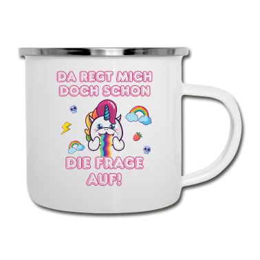 Einhörner Emaille Tasse - Einhorn