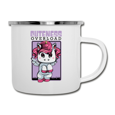 Einhörner Emaille Tasse - Einhorn