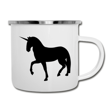 Einhörner Emaille Tasse - Einhorn