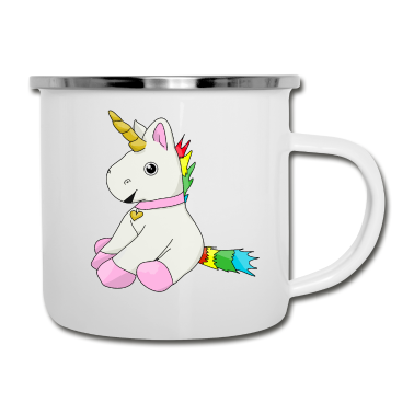 Einhörner Emaille Tasse - Einhorn