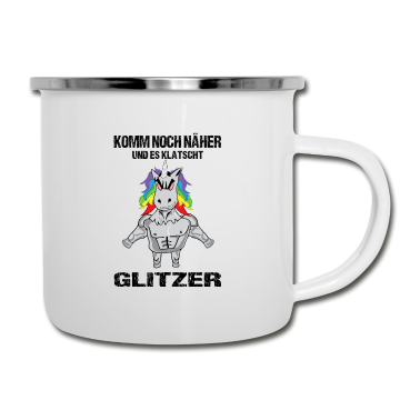 Einhörner Emaille Tasse - Einhorn