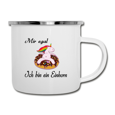Einhörner Emaille Tasse - Einhorn