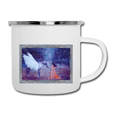 Einhörner Emaille Tasse - Einhorn