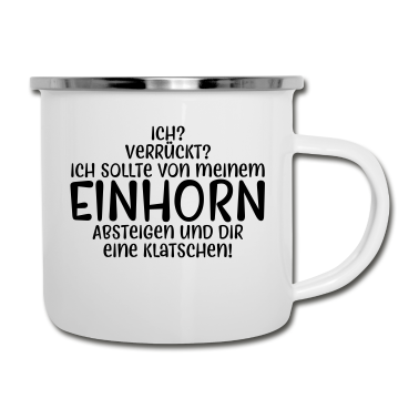 Einhörner Emaille Tasse - Einhorn