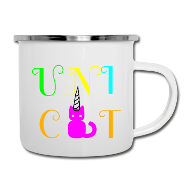 Einhörner Emaille Tasse - Einhorn