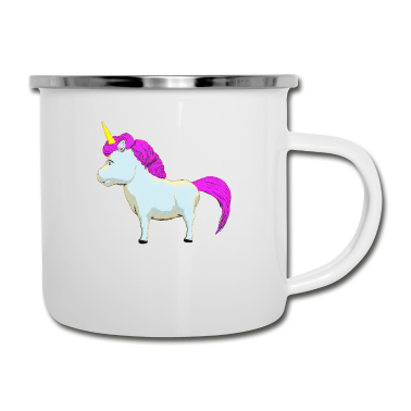 Einhörner Emaille Tasse - einhorn