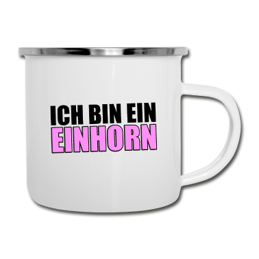 Einhörner Emaille Tasse - ICH BIN EIN EINHORN