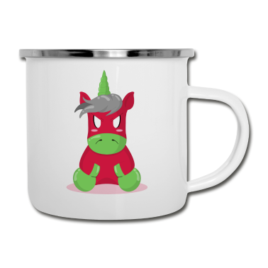 Einhörner Emaille Tasse - Einhorn