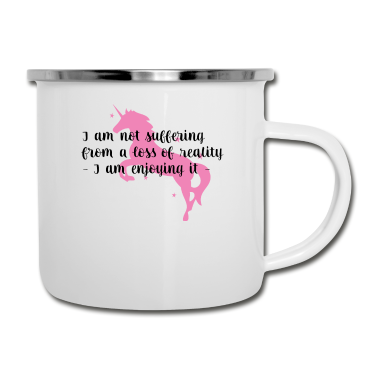 Einhörner Emaille Tasse - Einhorn