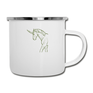 Einhörner Emaille Tasse - Einhorn
