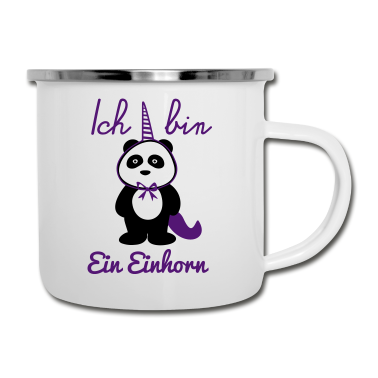 Einhörner Emaille Tasse - ich bin ein einhorn
