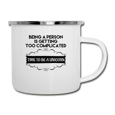 Einhörner Emaille Tasse - Einhorn