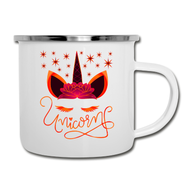 Einhörner Emaille Tasse - Einhorn