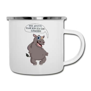 Einhörner Emaille Tasse - Ich bin ein Einhorn