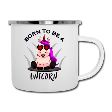 Einhörner Emaille Tasse - Einhorn