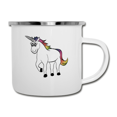Einhörner Emaille Tasse - Einhorn