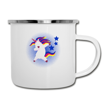 Einhörner Emaille Tasse - Einhorn
