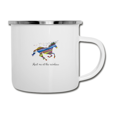 Einhörner Emaille Tasse - Einhorn