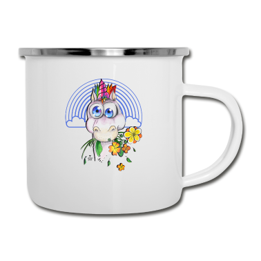 Einhörner Emaille Tasse - Einhorn