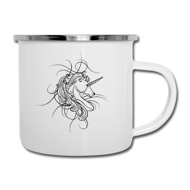 Einhörner Emaille Tasse - Einhorn