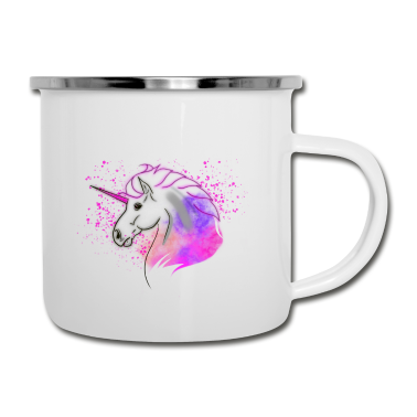 Einhörner Emaille Tasse - Einhorn