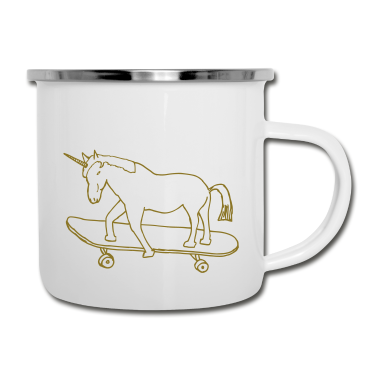 Einhörner Emaille Tasse - Einhorn