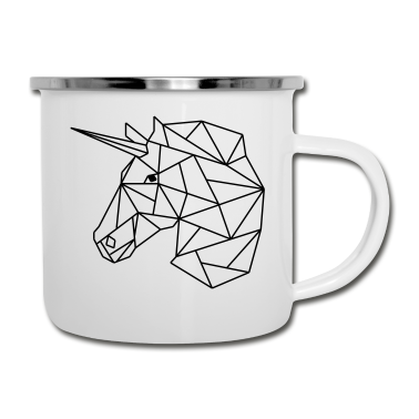 Einhörner Emaille Tasse - Einhorn