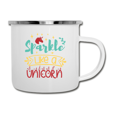Einhörner Emaille Tasse - Einhorn