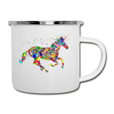 Einhörner Emaille Tasse - Einhorn