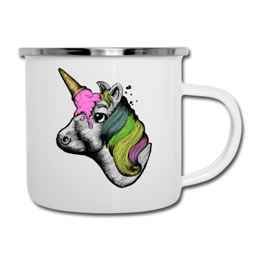 Einhörner Emaille Tasse - Einhorn