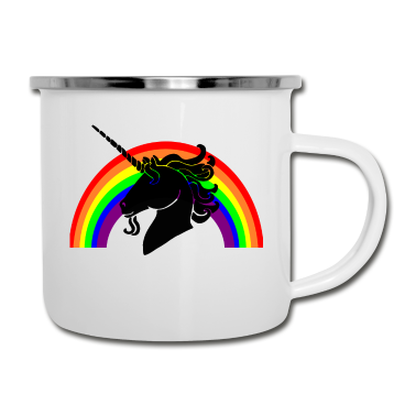 Einhörner Emaille Tasse - Einhorn
