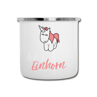 Einhörner Emaille Tasse - Ich bin ein Einhorn
