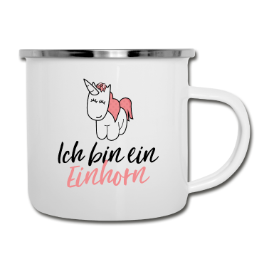 Einhörner Emaille Tasse - Ich bin ein Einhorn