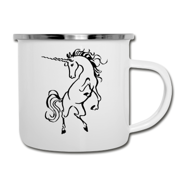 Einhörner Emaille Tasse - Einhorn