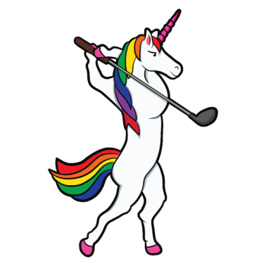 Motiv Lustiges Einhorn Golfschwung Golfspieler Geschenk