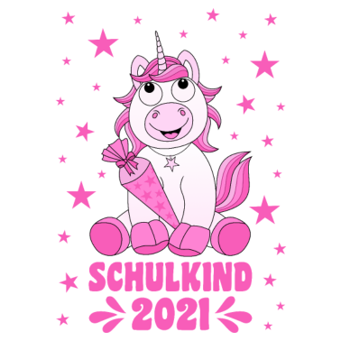 Motiv Schulkind 2021 Einhorn Schulanfang Einschulung