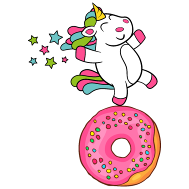 Motiv Einhorn Einhörner Donuts Confiserie Cookie Kuchen