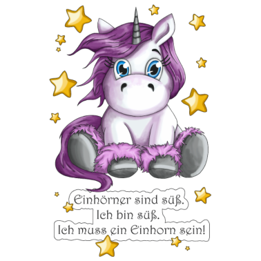 Motiv Ich bin ein süßes Einhorn Zuckersüßes Motiv
