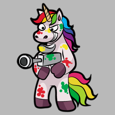 Motiv PAINTBALL Einhorn Markierer Airsoft Geschenk Kind