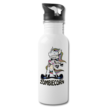 Einhörner Trinkflasche - Hoverboard Dabbing Unicorn Cartoon Zombie Skater