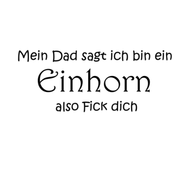 Motiv Einhorn Schwarz