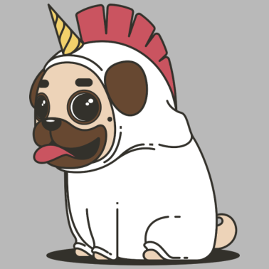 Motiv Bubule: das Einhorn Hund